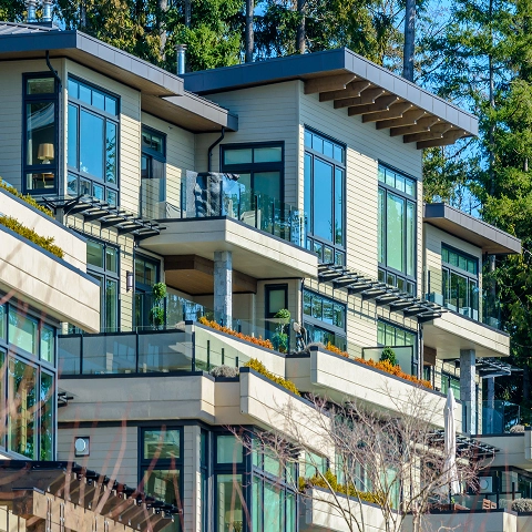 Modern multi-story residential building exterior